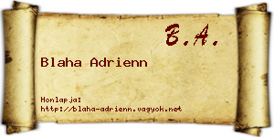 Blaha Adrienn névjegykártya